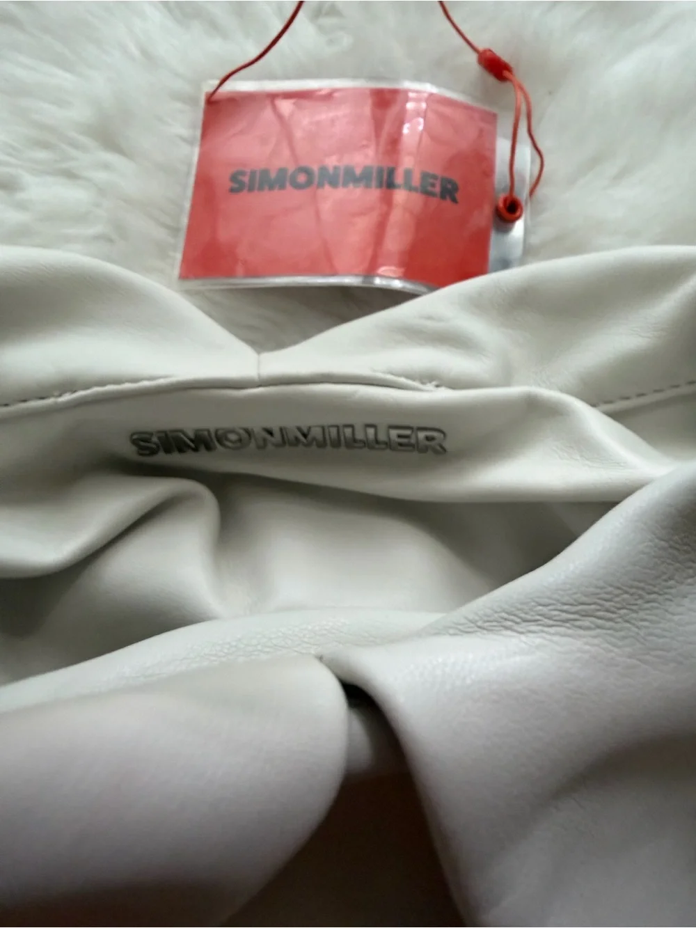 New! Simon Miller Lopsy Cream Knot-Handle Hobo Bag
